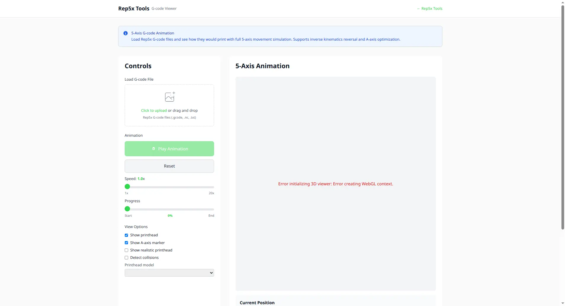 G-code Viewer tool